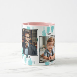 Benutzerdefinierte Familie Foto Collage Splash Far Tasse