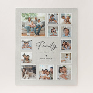 Benutzerdefinierte Familie Multi 12 Foto-Collage-G Puzzle