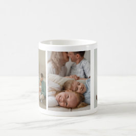 Benutzerdefinierte Familienfoto-Collage Kaffeetasse