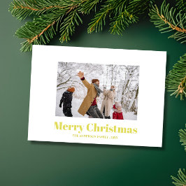 Benutzerdefinierte Familienfoto elegante moderne W Feiertagskarte