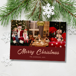benutzerdefinierte Familienfoto-Frohe-Weihnachts-K Feiertagskarte