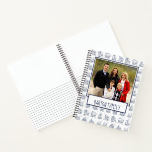 Benutzerdefinierte Familienfoto-Haus-Illustrations Notizbuch