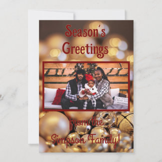 Benutzerdefinierte Familienfoto-Weihnachtskarte Feiertagskarte