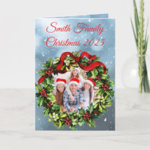 Benutzerdefinierte Familienfoto-Weihnachtskarte
