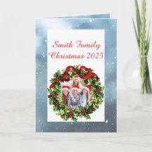 Benutzerdefinierte Familienfoto-Weihnachtskarte