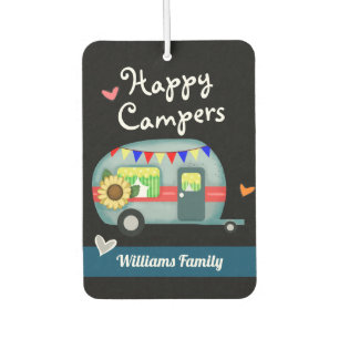 Benutzerdefinierte Familienname Happy Campers Autolufterfrischer