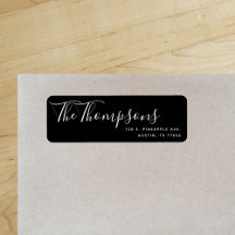 Benutzerdefinierte Familienname Schwarze Rücksende