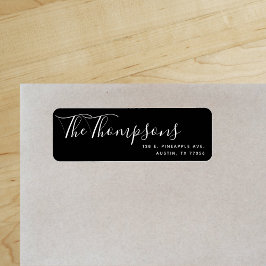 Benutzerdefinierte Familienname Schwarze Rücksende