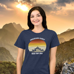 Benutzerdefinierte Familientreffen-Sonnenuntergang Tri-Blend Shirt