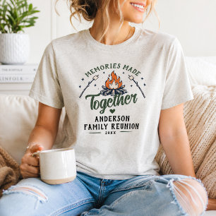 Benutzerdefinierte Familienzusammenkunft Lagerfeue Tri-Blend Shirt