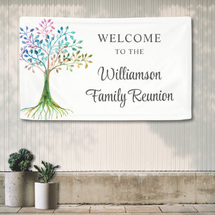 Benutzerdefinierte Familienzusammenkunft Willkomme Banner