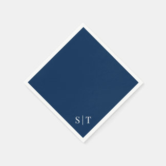 Benutzerdefinierte Farb-Ecken-Hochzeits-Monogramm- Serviette