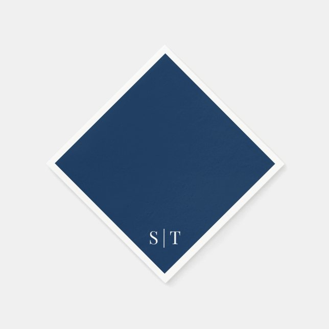 Benutzerdefinierte Farb-Ecken-Hochzeits-Monogramm- Serviette (Ecke)