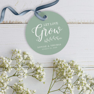 Benutzerdefinierte Farbblätter Hochzeit Lasst Lieb Geschenkanhänger