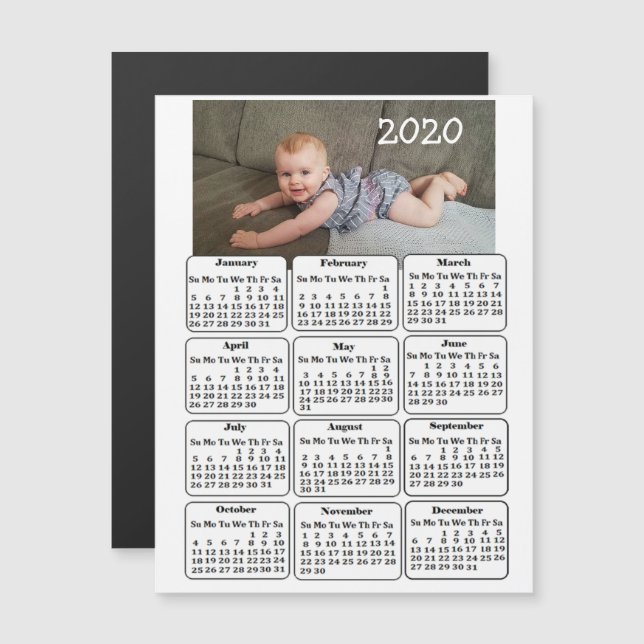 Benutzerdefinierte Farbe Foto zu Mini-Kalender 202 Magneteinladung (Vorne/Hinten)