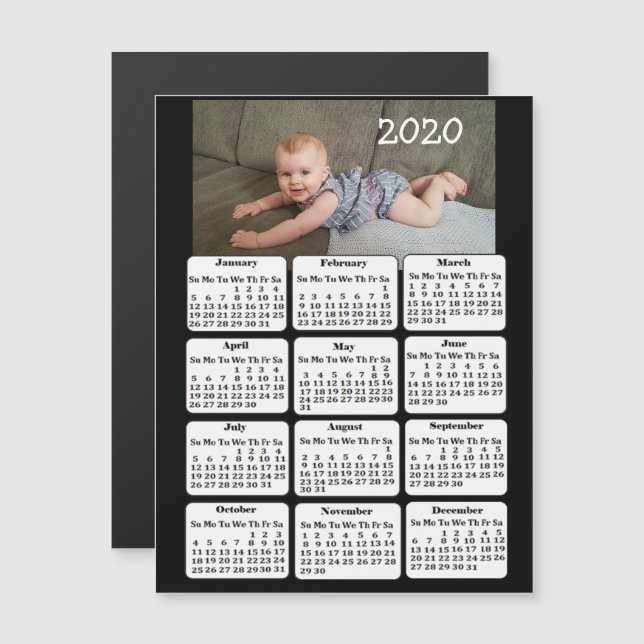 Benutzerdefinierte Farbe Foto zu Mini-Kalender 202 Magneteinladung (Vorne/Hinten)