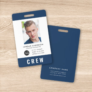 Benutzerdefinierte Farbe Logo Foto CREW PASS Abzei Ausweis