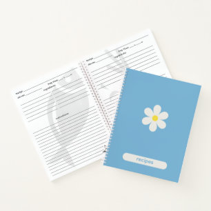 Benutzerdefinierte Farbe Minimalistischer Daisy Re Notizbuch