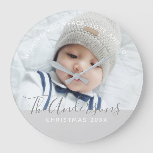 Benutzerdefinierte Farbe mit benutzerdefiniertem F Große Wanduhr (Vorderseite)