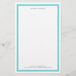 Benutzerdefinierte Farbe Moderne Klassische Ränder Briefpapier