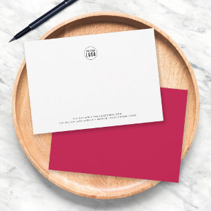 Benutzerdefinierte Farbe Modernes Minimalistisches Mitteilungskarte