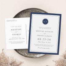 Benutzerdefinierte Farbe Monogramm Hochzeit speich