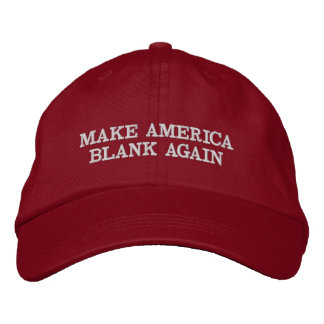 Benutzerdefinierte Farbe & Text Make America Blank Bestickte Baseballkappe