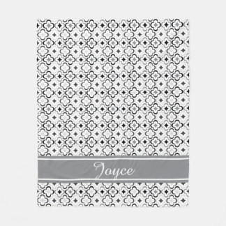 Benutzerdefinierte Farbe und Name Diamant Blumenmu Fleecedecke
