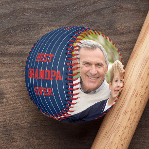 Benutzerdefinierte Farben Beste Opa Vatertag Foto Baseball
