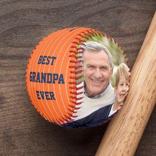 Benutzerdefinierte Farben Beste Opa Vatertag Foto Baseball