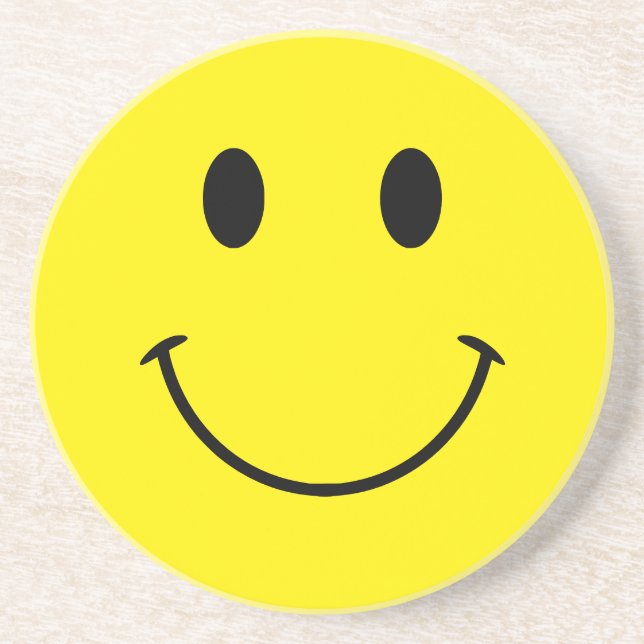 Benutzerdefinierte Farben Cute Retro Smile Getränkeuntersetzer (Vorne)