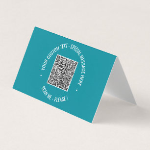 Benutzerdefinierte Farben für QR-Code und Text-Vis Visitenkarten