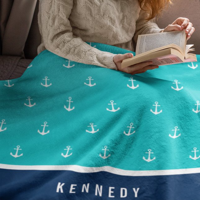 Benutzerdefinierte Farben hinzufügen Name Nautical Fleecedecke (Von Creator hochgeladen)