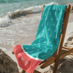 Benutzerdefinierte Farben hinzufügen Name Nautical Strandtuch