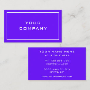 Benutzerdefinierte Farben und Schriftart Visitenka Visitenkarte