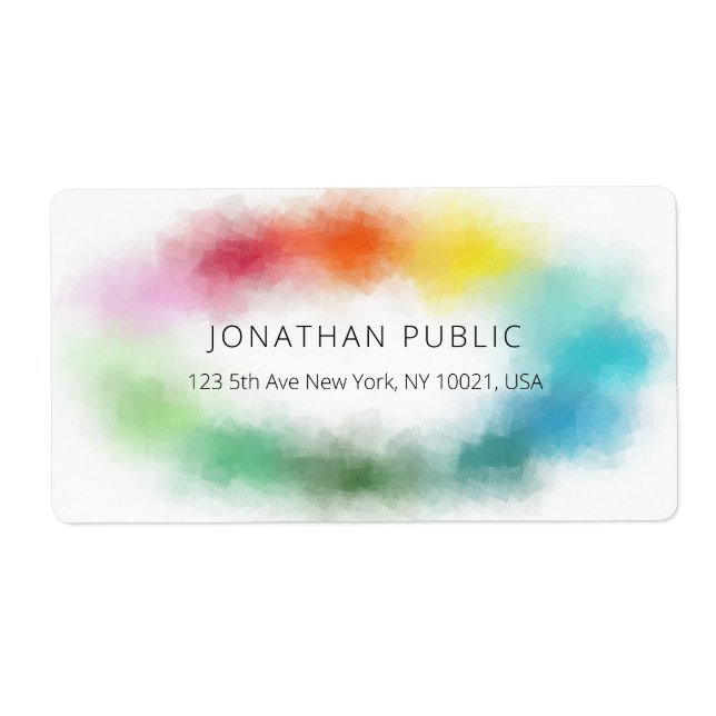 Benutzerdefinierte Farbenfrohe Abstrakt Elegante V (Vorne)