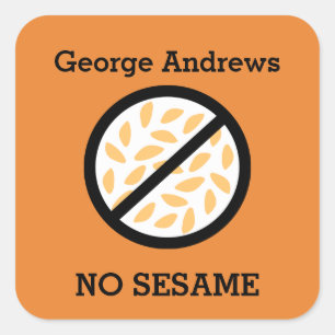 Benutzerdefinierte Farbensammlung Allergie Persona Quadratischer Aufkleber