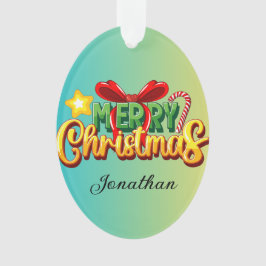 Benutzerdefinierte farbige Gradientengrün Xmas Ornament