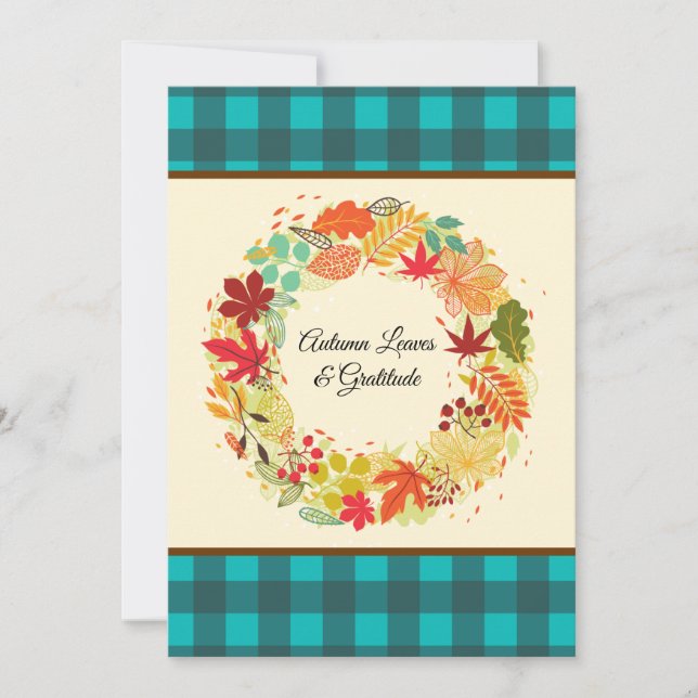 Benutzerdefinierte farbige Herbstresultate lassen  Feiertagskarte (Vorderseite)