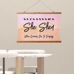 Benutzerdefinierte farbige Hintergrundmauer Wandteppich Mit Holzrahmen