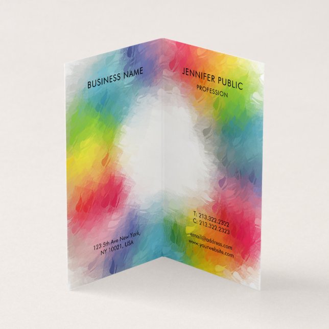 Benutzerdefinierte farbige Monogramm Moderne elega Visitenkarten (Innenseite)