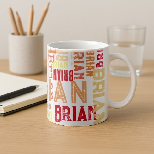 Benutzerdefinierte Farbnamen überall wiederholt Kaffeetasse (Von Creator hochgeladen)