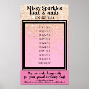 Benutzerdefinierte Farbstyling-Salon-Dienstleistun Poster