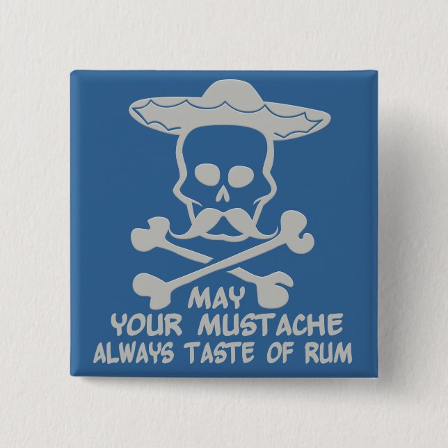 benutzerdefinierte Farbtaste von Rum Mustache Button (Vorderseite)
