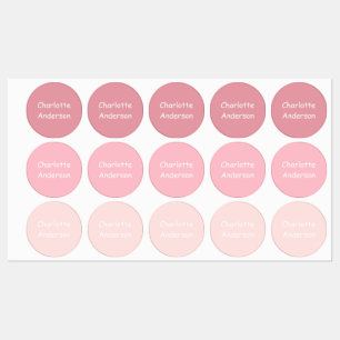 Benutzerdefinierte Farbtöne von Pink Kid's Names L Etiketten