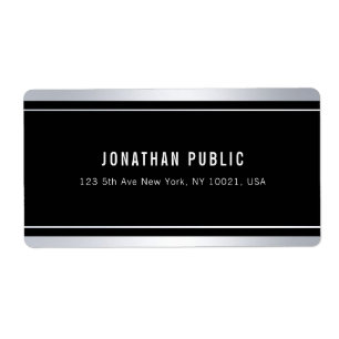 Benutzerdefinierte Faux Silber Schwarze Moderne El