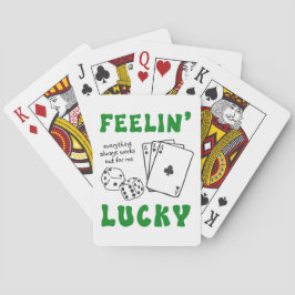 Benutzerdefinierte Feelin' Lucky Positive Affirmat Spielkarten