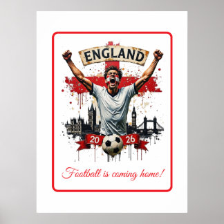 Benutzerdefinierte Feier der englischen Nationalma Poster