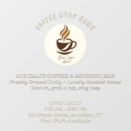 Benutzerdefinierte Fensterfolie für Cafés – Person Fensteraufkleber