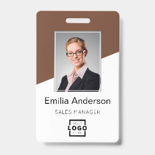 Benutzerdefinierte Firmenlogo-Bar-Code-Angestellte Ausweis